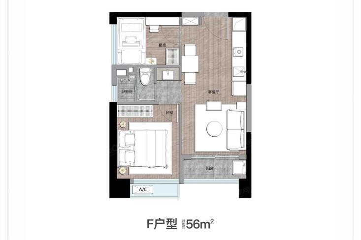 萬(wàn)科和頌軒39-56㎡公寓均價(jià)56500元/平